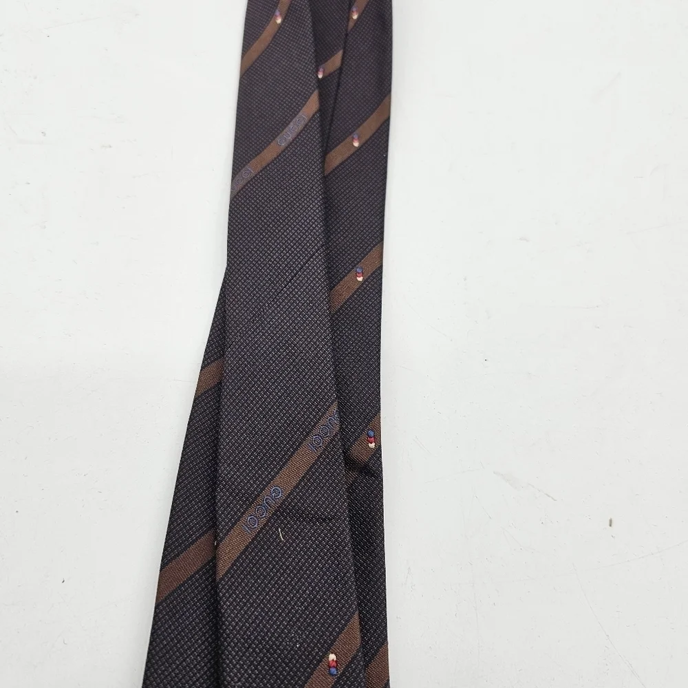 Gucci Vintage Made In Italy Silk Stripe Tie